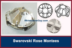 Swarovski Rose Montee Sew On Jewels